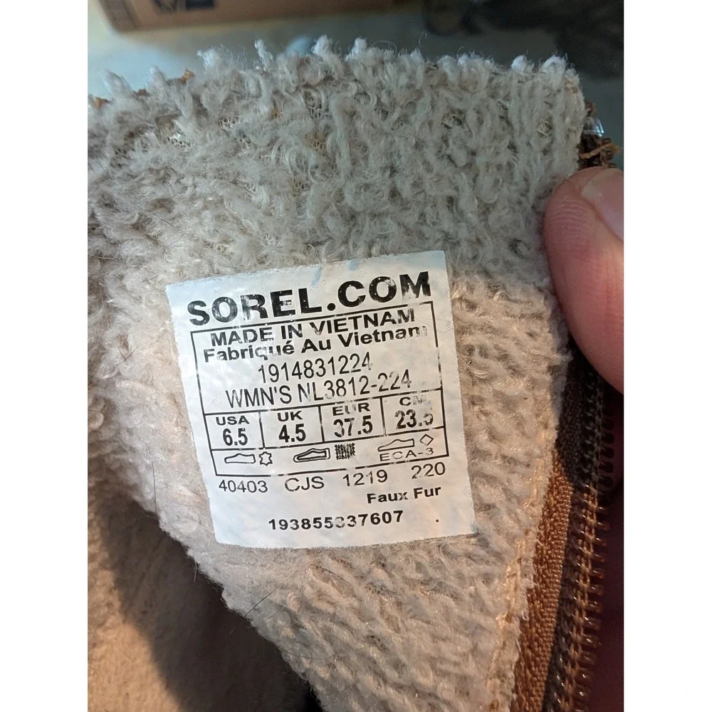 Sorel Explorer Zip Women's 6.5 Camel Brown Suede Moc Toe Winter Boots Boho Indie